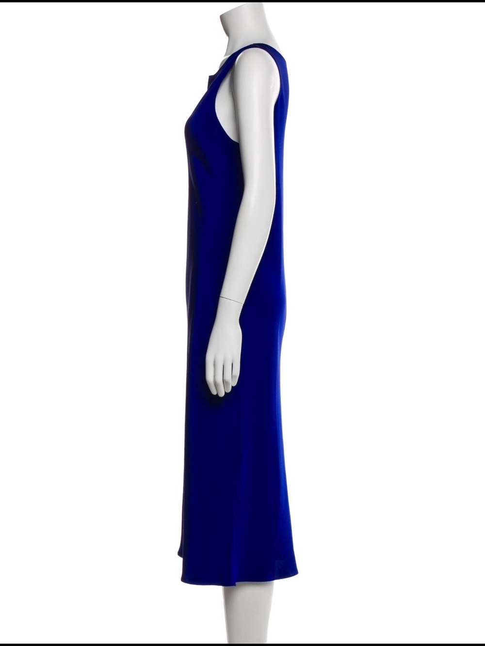 Peter Cohen Star Label Sleeveless Champagne Beige 100% Silk Midi Slip Dress - Picture 14 of 15